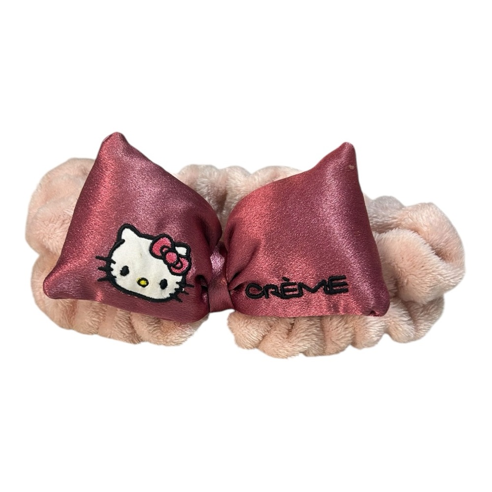 Hello Kitty Plush Spa Makeup Headband Signature▪︎Hello Kitty Pink Satiny BOW